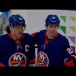 Brock Nelson Goal on Robin Lehner December 19 2021 Golden Knights at Islanders -UBS Arena MSG Plus