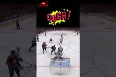 Watch Zach Hyman Score Painful Goal With His Face! #shorts #nhl #hockey #sports