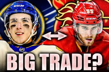 SABRES TARGETING NOAH HANIFIN? TRADE W/ PEYTON KREBS? Buffalo, Calgary Flames NHL News & Rumours