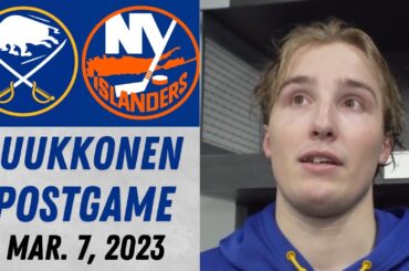 Ukko-Pekka Luukkonen Postgame Interview vs New York Islanders (3/7/2023)