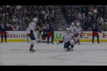 Dmitry Orlov scores to give the Caps the lead (Caps vs. Jackets 2018 NHL Playoffs)