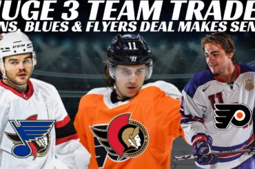 Huge 3 Team NHL Trade? Sens, Blues & Flyers? Flames, Staal, Toews  & Devils Sign Haula