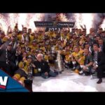 Vegas Golden Knights Gather To Take A Team Photo With Their Brand-New Stanley Cup Trophy