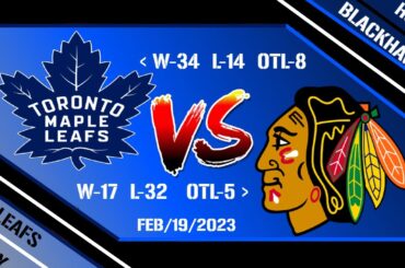 NHL LIVE Toronto Maple Leafs @ Chicago Blackhawks Feb/19/23 Full Game Reaction