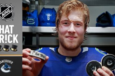 Brock Boeser tallies the first hat trick of his NHL career