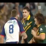 Australia vs England Willie Mason knocks Feildon out cold