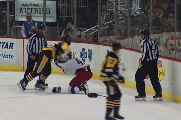 Penguins’ Reaves lays out Hannikainen then makes quick work of Sedlak