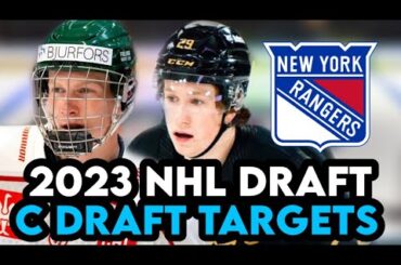 Who Are The Best Centre Draft Targets For The New York Rangers At Pick #23! | NHL Draft 2023