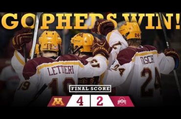 Highlights: Gopher Men's Hockey Defeats Buckeyes 4-2