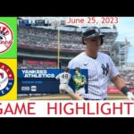 New York Yankees vs Texas Rangers [INNING4-5] 06/24/23 | MLB HIGHLIGHTS | MLB SEASONS 2023