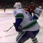 Cal Clutterbuck flattens Ryan Kesler