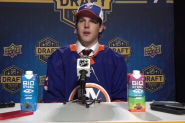 2023 NHL Draft : Justin Gill after being drafted by New York (Islanders)