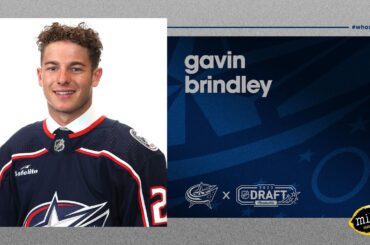 Gavin Brindley is the latest Michigan Wolverine to be a Blue Jacket | Media Availability (6/29/23)