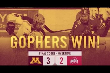 Highlights: Gophers Mens Hockey Defeat Ohio State in Overtime 3-2