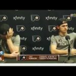 Jakub Voracek swears at reporter