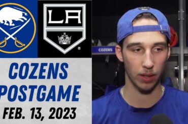 Dylan Cozens Postgame Interview vs LA Kings (2/13/2023)