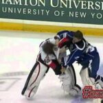 Robin Lehner fights Riku Helenius