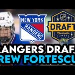 Rangers Draft SHUTDOWN Defender Drew Fortescue! Gabe Perreault's Teammate! | 2023 NHL DRAFT!