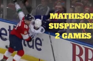 Vancouver Canucks: Mike Matheson suspended 2 games by NHL for his hit on Elias Pettersson