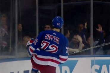 Filip Chytil first NHL goal | 03/30/2018 [HD]