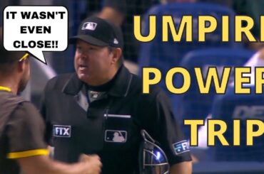 Padres' Wil Myers Strikes Out On 3 Balls (UMPIRE POWER TRIP!)