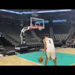 Victor Wembanyama first shots as a San Antonio Spur