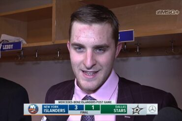 Devon Toews Reacts After Making NHL Debut | New York Islanders Post Game