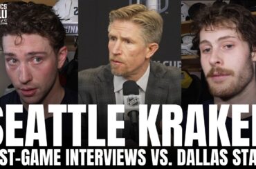 Dave Hakstol, Vince Dunn & Tye Kartye React to Seattle Kraken GM2 Loss vs. Dallas, Jake Oettinger