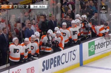 Oskar Lindblom Goal - Philadelphia Flyers vs Boston Bruins (1/31/19)