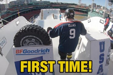 Hockey Players try Red Bull Crashed Ice Track for the first time WITHOUT Practice!