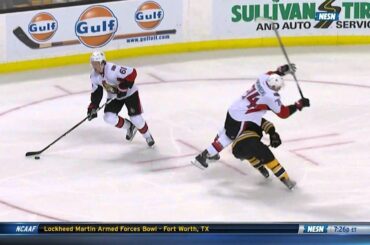 Brad Marchand flips Mark Borowiecki 12/29/15