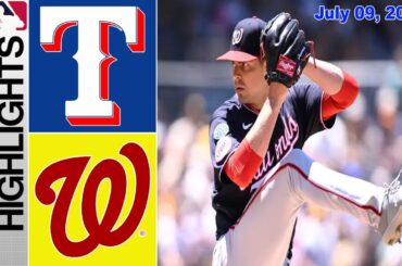 Texas Rangers vs Washington Nationals GAME HIGHLIGHTS, July 09,2023 | MLB SEASONS 2023