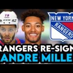 New York Rangers RE-SIGN KANDRE MILLER!