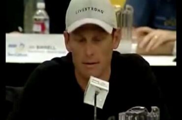 Lance Armstrong pissed off at pressconferanse