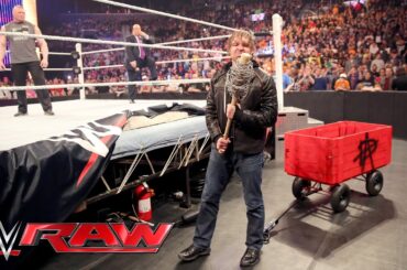 Dean Ambrose interrupts Brock Lesnar & Paul Heyman to pick some 'Mania essentials: Raw, Mar 28, 2016