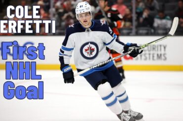 Cole Perfetti #91 (Winnipeg Jets) first NHL goal Jan 18, 2022