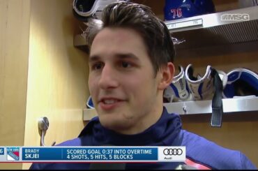 Brady Skjei Discusses His OT Goal, Rangers' First Win of Season