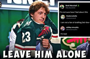 Minnesota Wild fans HATE Charlie Stramel Draft Pick | NHL News | Judd'z Budz CLIPS