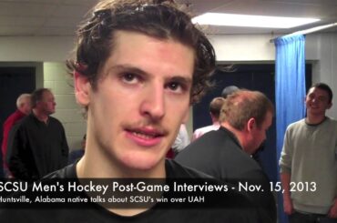 St. Cloud State's Nic Dowd interview at UAH on Nov. 15, 2013