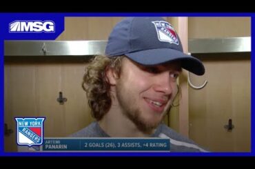 Artemi Panarin Describes Getting 5 Points In Wild Rivalry Game vs. Isles | New York Rangers