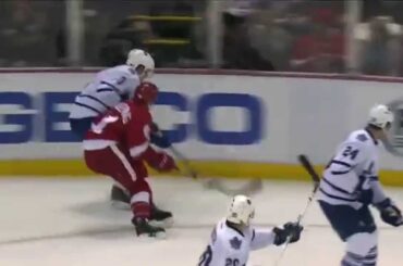 Luke Glendening's big take out hit on Dion Phaneuf