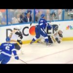 Ryan McDonagh hit on Brad Marchand - Boston Bruins at Tampa Bay Lightning Game 2