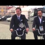 Nicklas Backstrom and Marcus Johansson Ride Bicycles at the Olympics