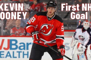 Kevin Rooney #58 (New Jersey Devils) first NHL goal Jan 14, 2019