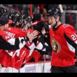 Logan Brown - 1st NHL Goal (OTT TSN & NYR MSG feed)