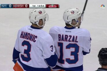 Gotta See It: Barzal plays the puck while standing in penalty box