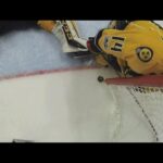 Ekholm crashes into net just in time to save goal