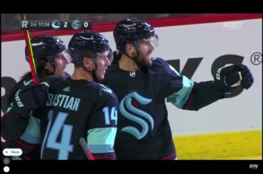 Riley Sheahan Scores First-Ever Preseason Goal For Kraken