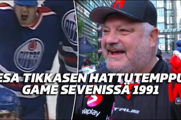 Esa Tikkasen Game Sevenin jatkoaikamaaliin huipentunut hattutemppu keväältä 1991