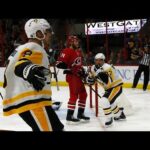 No chance for Cam Ward as Brian Dumoulin unleashes a rocket shot